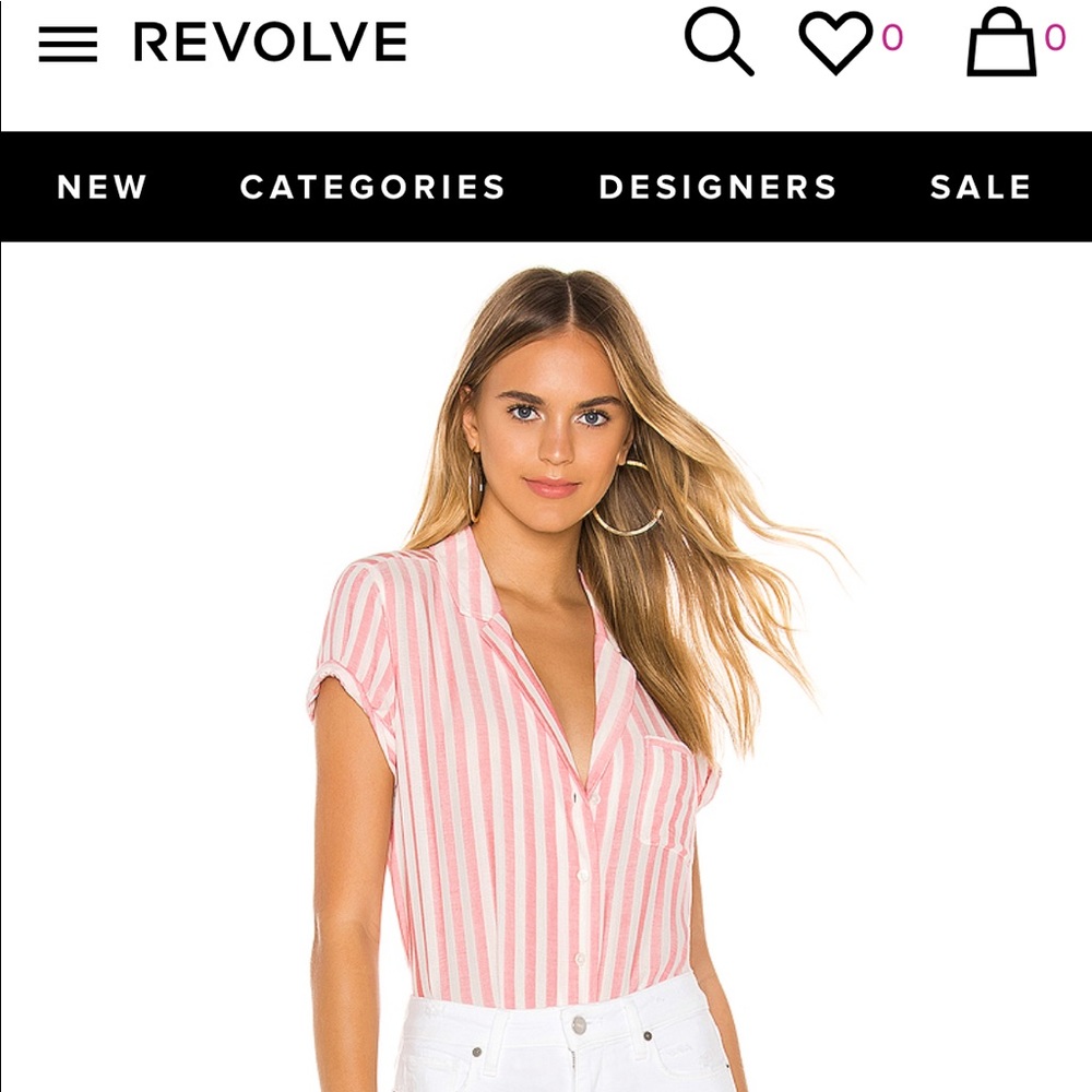 REVOLVE Paige Colwyn Shirt in Watermelon -…